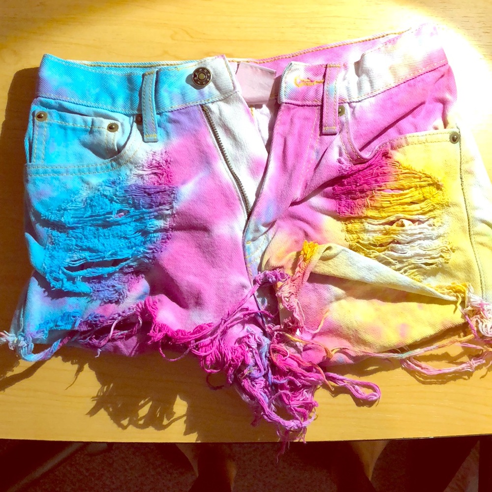 Tie dye shorts